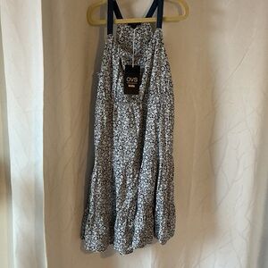 OVS dress  Blue and White Floral Dress for girls size 7/8